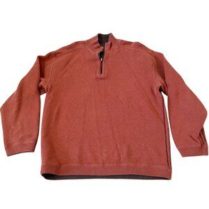 Tommy Bahama Reversible Sweatshirt Men's Size Small Orange Brown Flawed